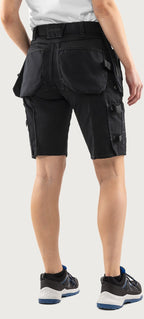 Naisten rakentajan stretch shortsit – 2527 GCYD - Musta