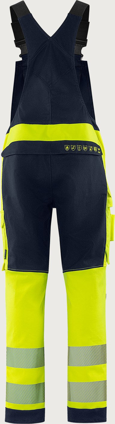 Palosuojattu stretch huomioavohaalari, luokka 2 – Flamestat Green 1951 GFS - Neonkeltainen/Tummansininen