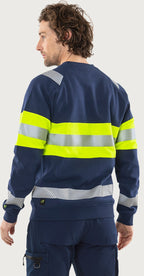 Huomiocollegepaita, luokka 1 – 7530 GKC - Neonkeltainen/Tummansininen