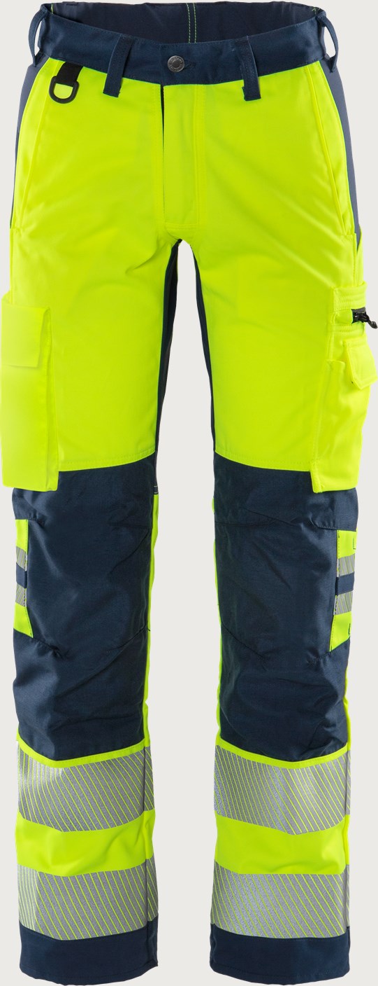 Stretch huomiohousut, luokka 2 – 2712 PLU - Neonkeltainen/Tummansininen