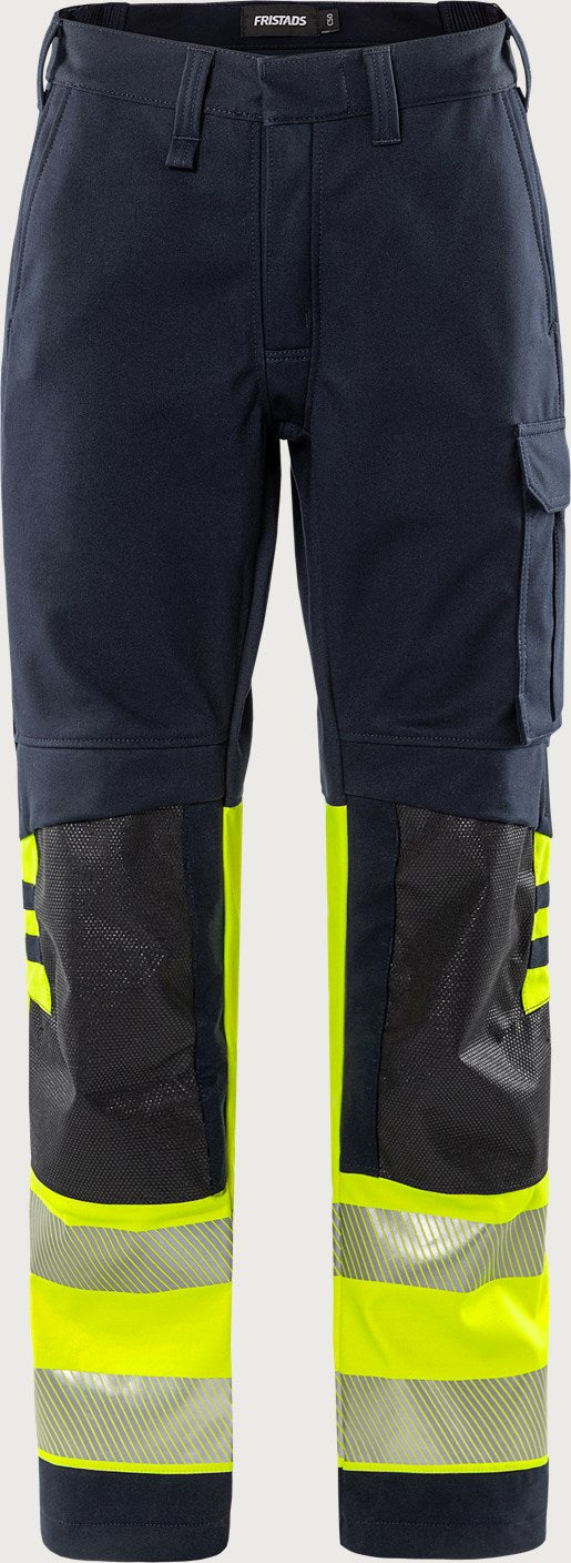Palosuojatut stretch huomiohousut, luokka 1 – Flamestat 2281 FSS - Neonkeltainen/Tummansininen