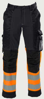 Naisten housut HiVis 3.0 Stretch - Musta/ oranssi