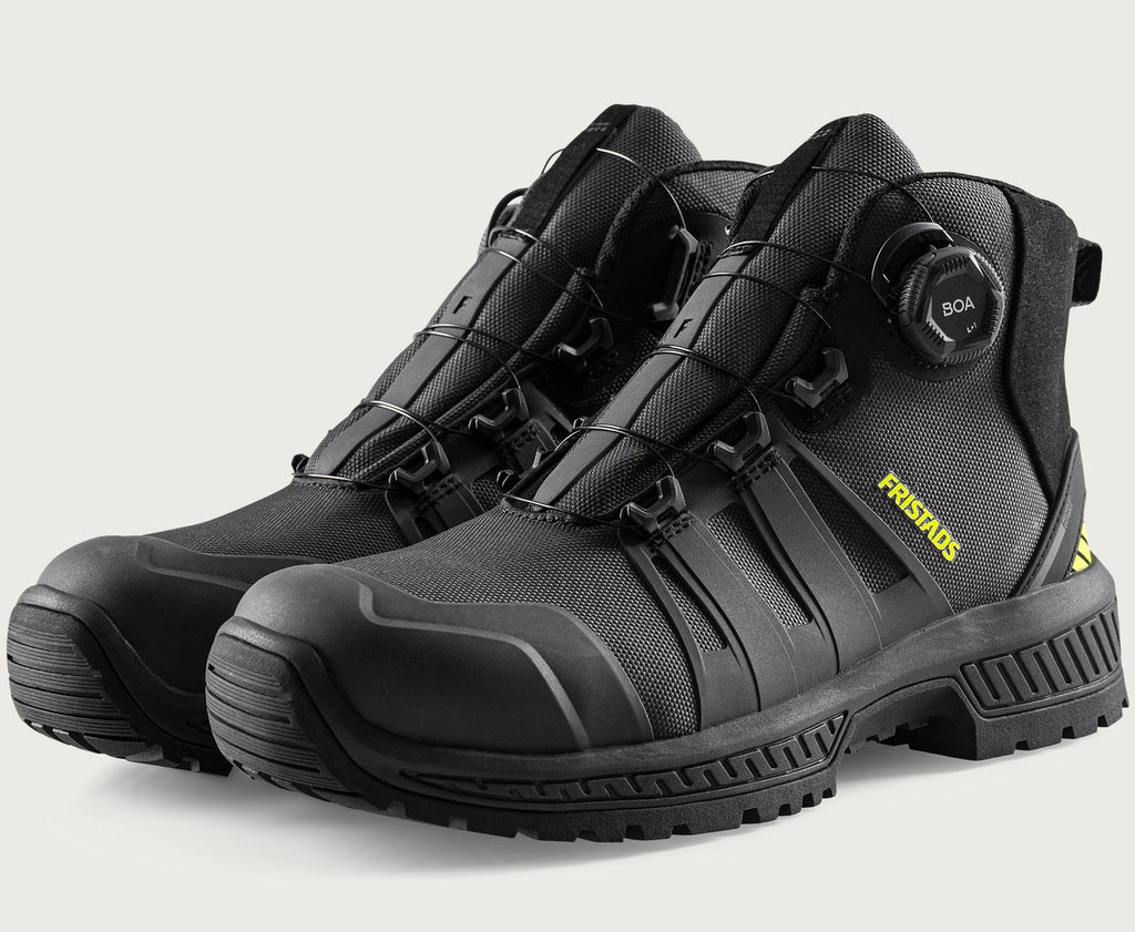 ComfortStep Turvakenkä S3S Puolikorkea - Antrasiitinharmaa/Neonkeltainen