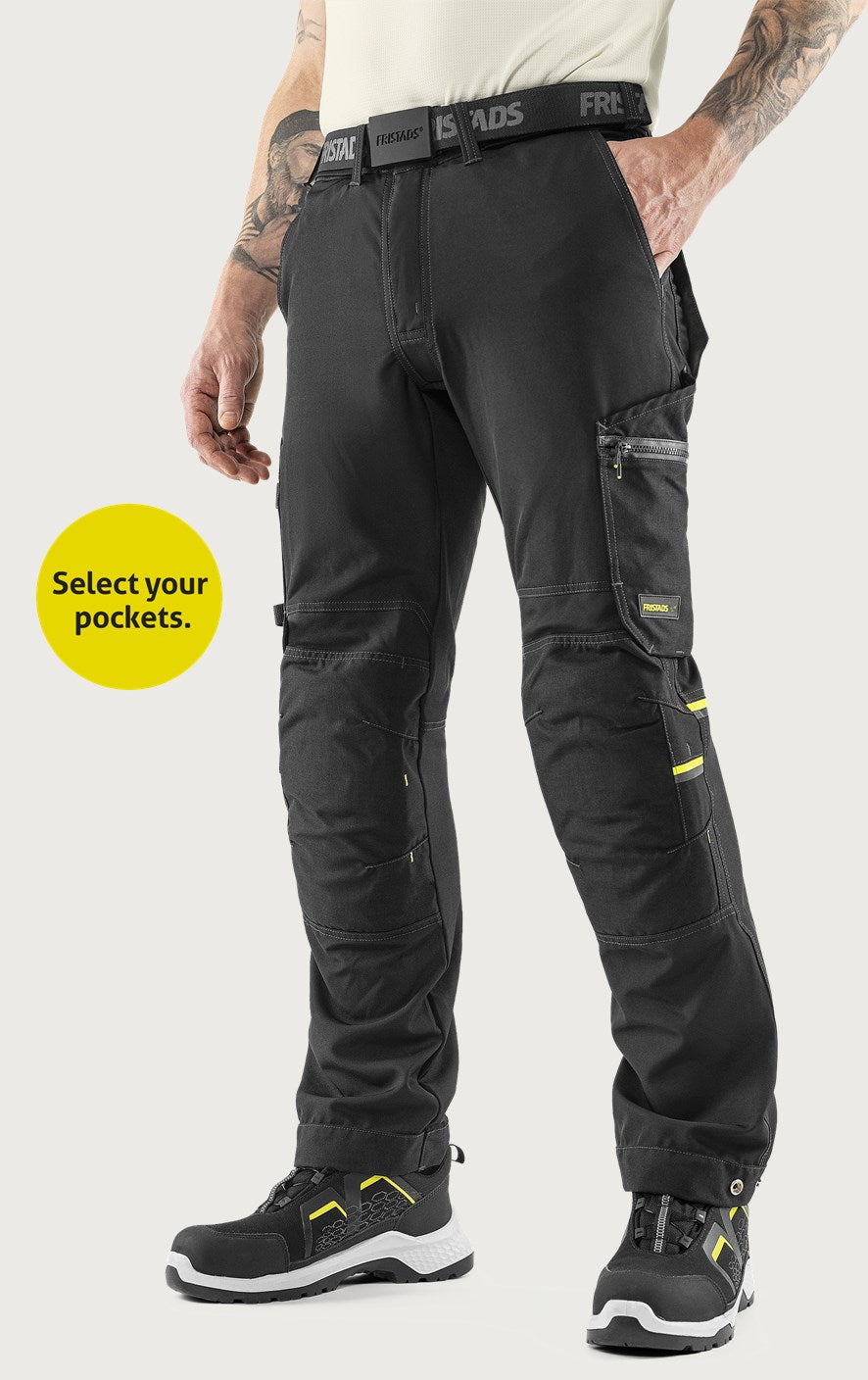 Rakentajan stretch housut – 2801 GHST - Musta
