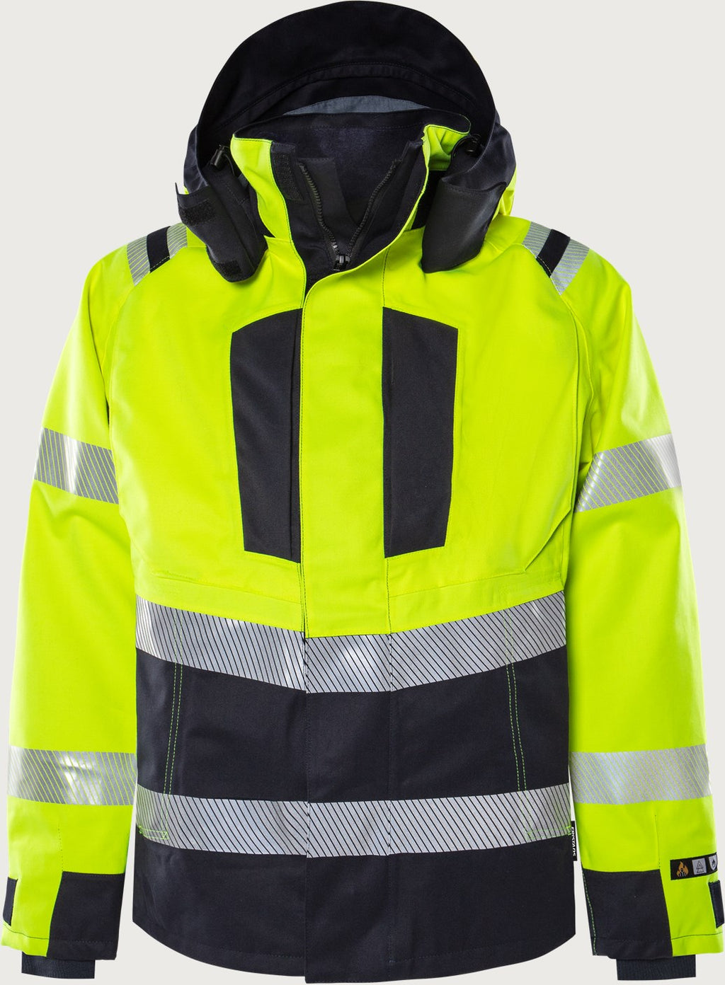 Palosuojattu huomiokuoritakki, luokka 3 – Flamestat Airtech® 4525 ATHR - Neonkeltainen/Tummansininen