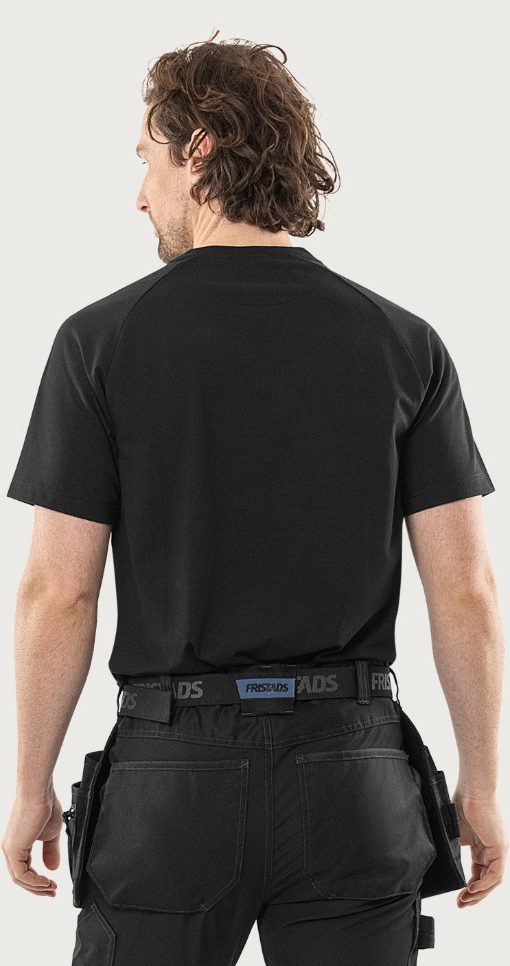 Heavy stretch T-paita – 7553 GTME - Musta/Neonkeltainen