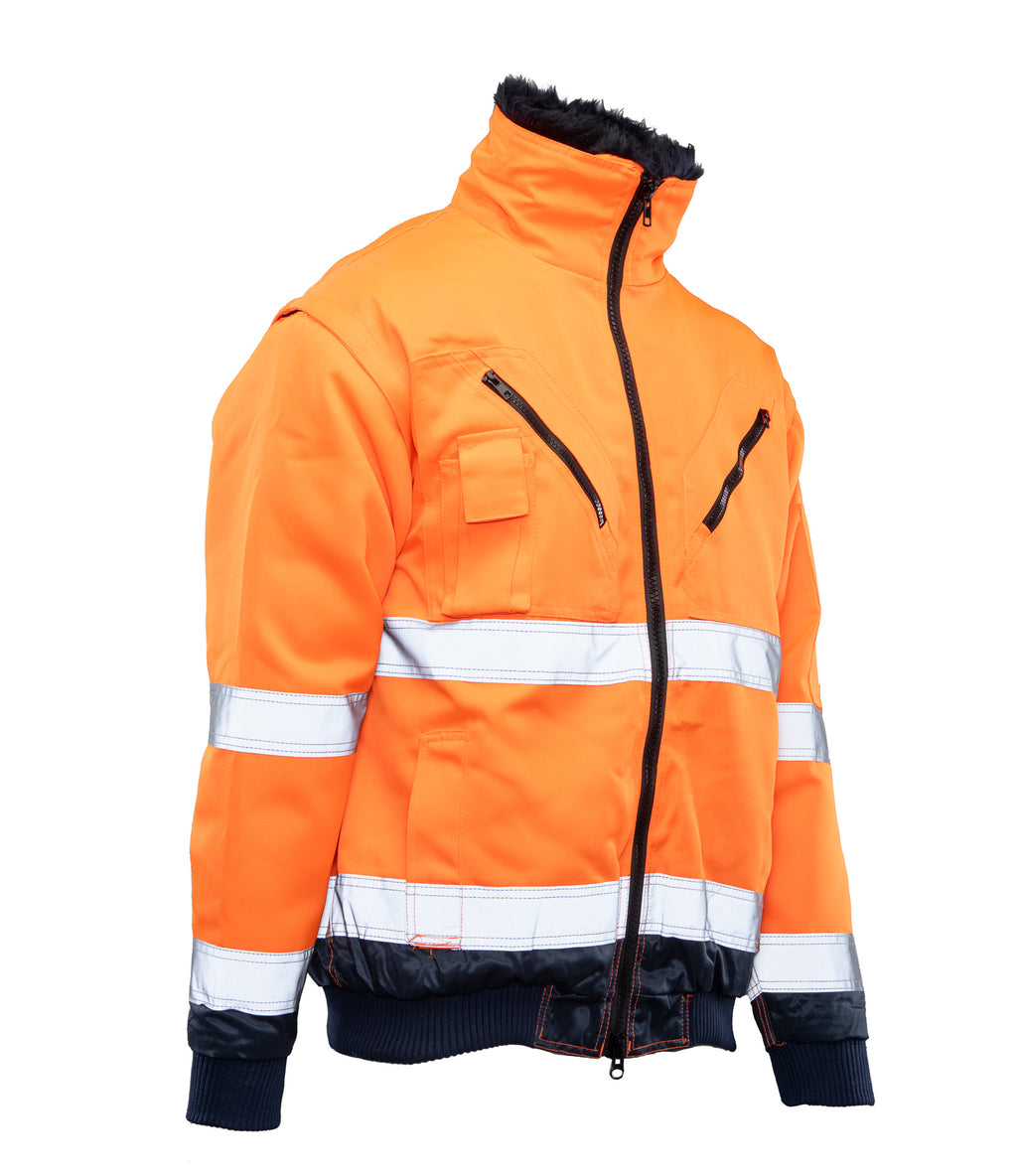 Hi Vis huomiotakki 3-in-1, heijastava, irrotettavat hihat