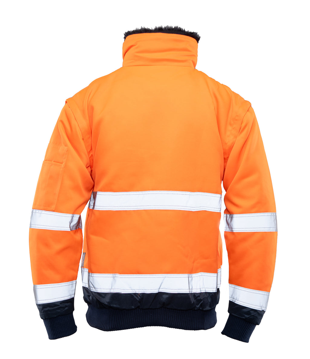 Hi Vis huomiotakki 3-in-1, heijastava, irrotettavat hihat