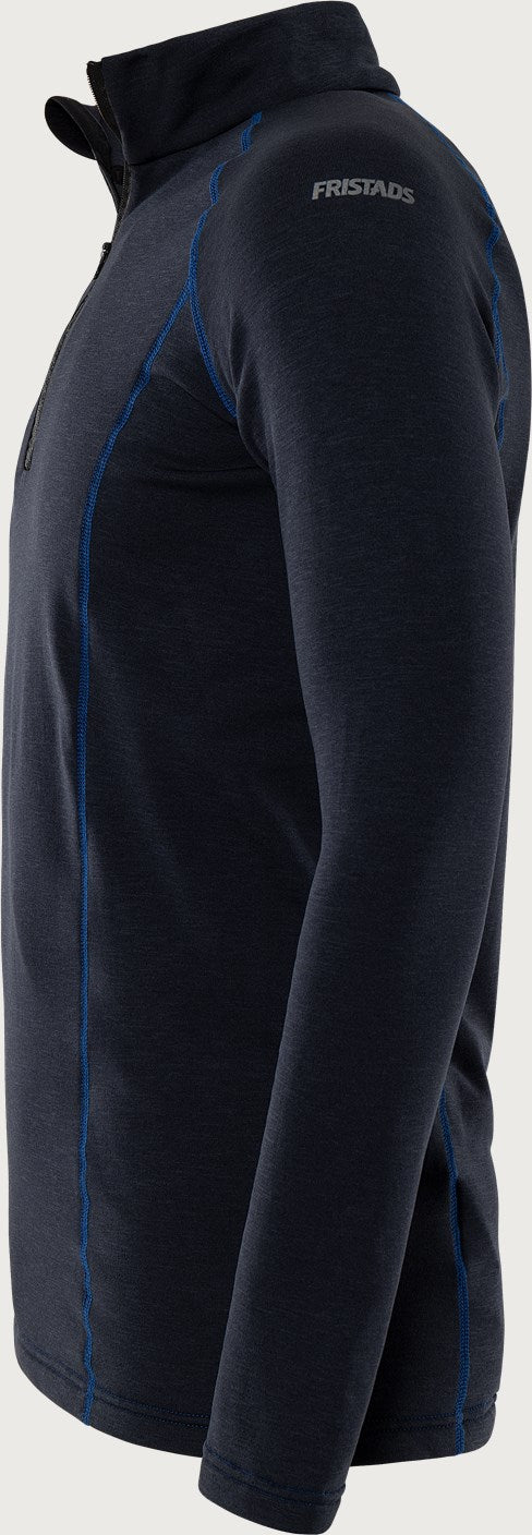 Polartec® pitkähihainen kerrastopaita, lyhyt vetoketju – 7078 PT - Musta