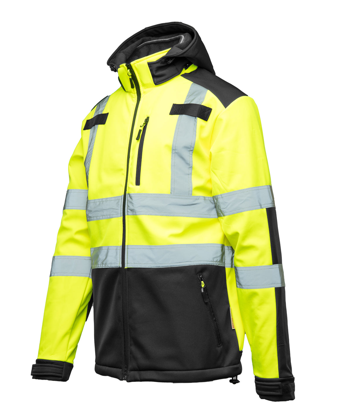 Hi Vis huomiotakki, softshell, heijastava, tummansininen alaosa - Keltainen