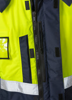 Naisten huomiotalvitakki, luokka 3 – Airtech® 4037 GTT - Neonkeltainen/Tummansininen