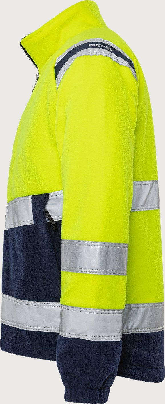 Tuulenpitävä huomiofleecetakki, luokka 3 – 4041 FE - Neonkeltainen/Tummansininen