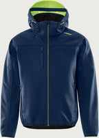Hupullinen softshell takki – 4655 GBF - Tummansininen/Neonkeltainen