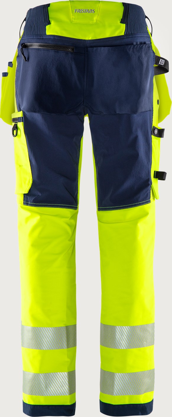Rakentajan stretch huomiohousut, luokka 2 – Green 2644 GSTP - Neonkeltainen/Tummansininen