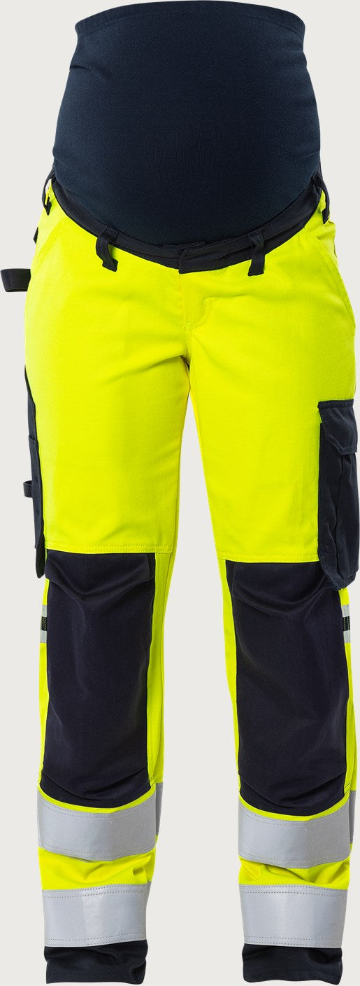 Palosuojatut stretch huomioäitiyshousut, luokka 2 – Flamestat 2507 ATHF - Neonkeltainen/Tummansininen