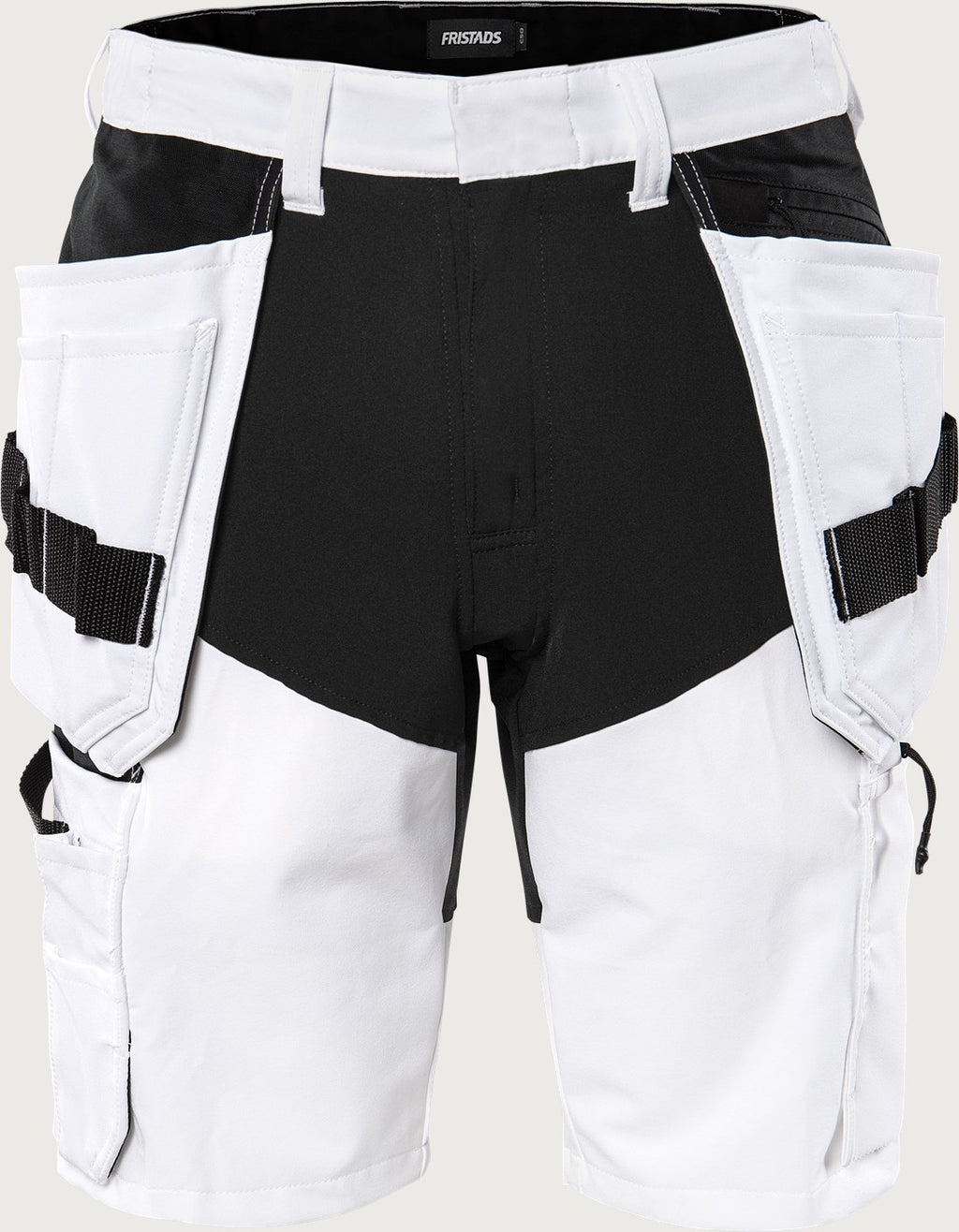 Rakentajan stretch shortsit – 2762 LWS - Valkoinen/Musta