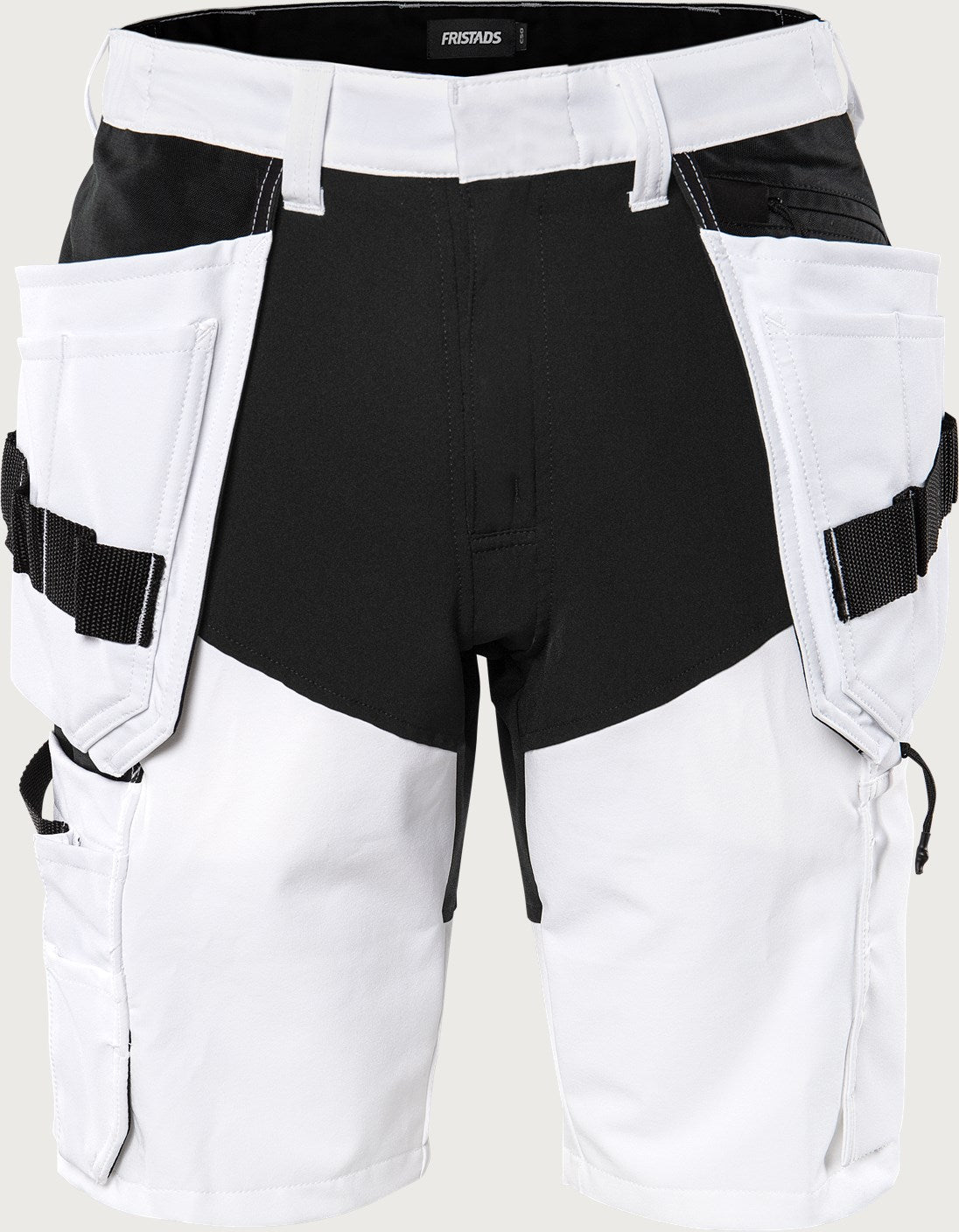 Rakentajan stretch shortsit – 2762 LWS - Valkoinen/Musta