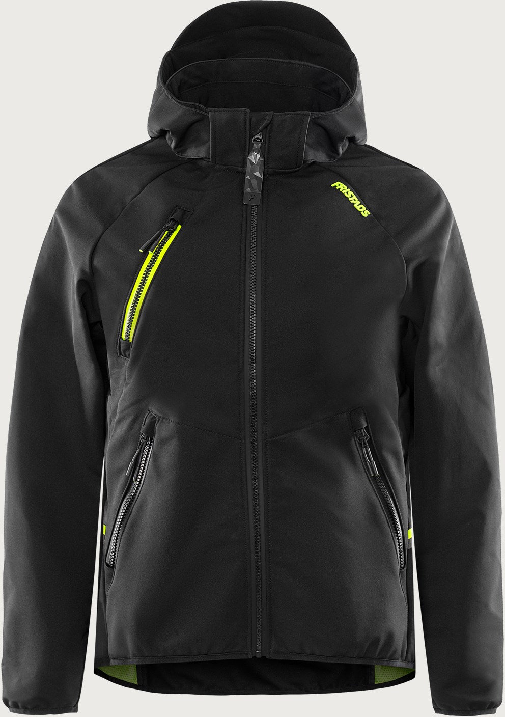 Tekninen hupullinen softshell takki – 4871 GBF - Musta