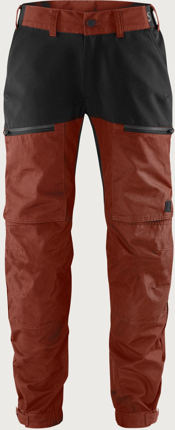 Carbon semistretch housut - Ruosteenpunainen/Musta