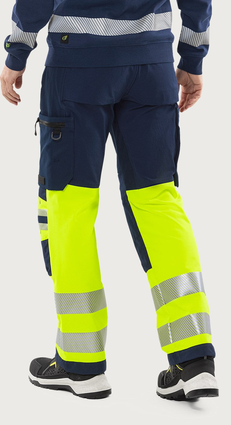 Stretch huomiohousut, luokka 1 – Green 2647 GSTP - Neonkeltainen/Tummansininen