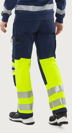 Stretch huomiohousut, luokka 1 – Green 2647 GSTP - Neonkeltainen/Tummansininen