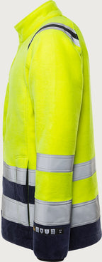 Palosuojattu huomiofleecetakki, luokka 3 – Flamestat 4063 ATF - Neonkeltainen/Tummansininen