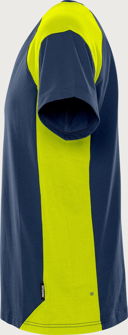Heavy T-paita – 7046 GTM - Tummansininen/Neonkeltainen
