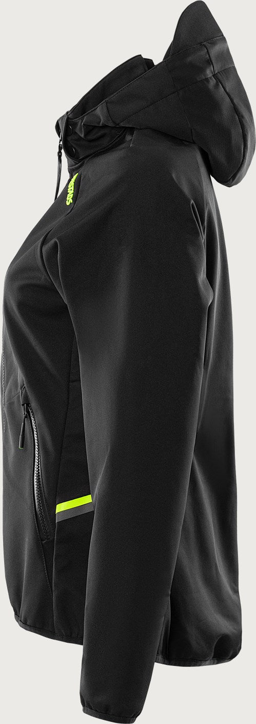 Naisten tekninen hupullinen softshell takki – 4872 GBF - Musta