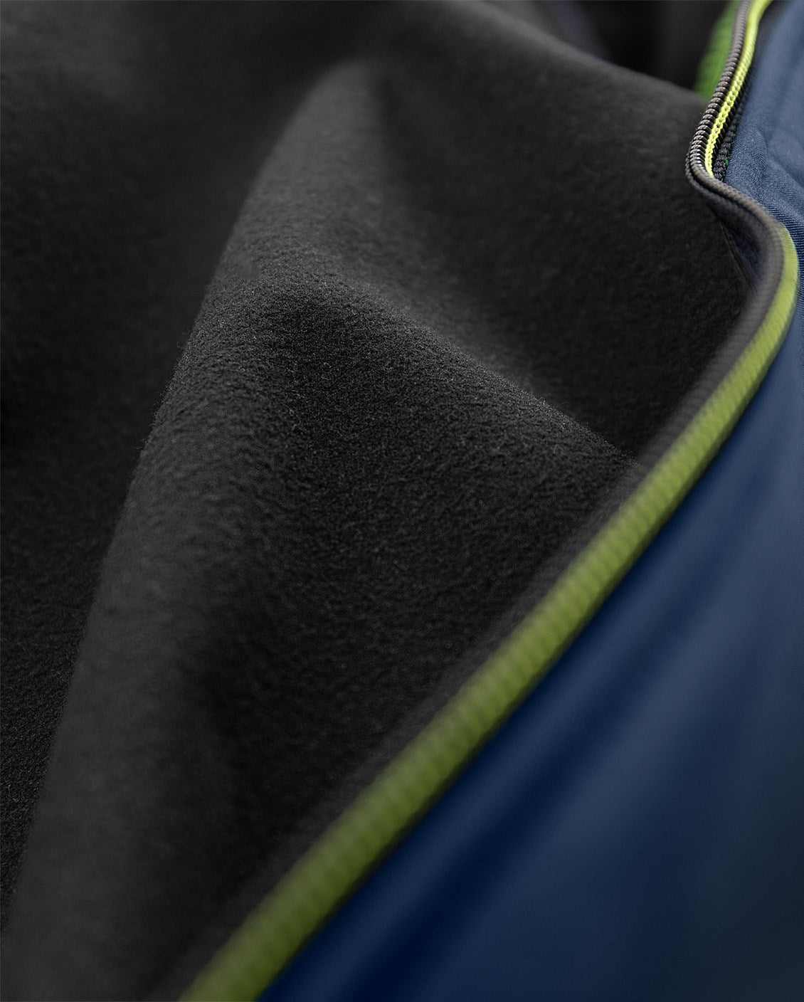 Hupullinen softshell takki – 4655 GBF - Tummansininen/Neonkeltainen
