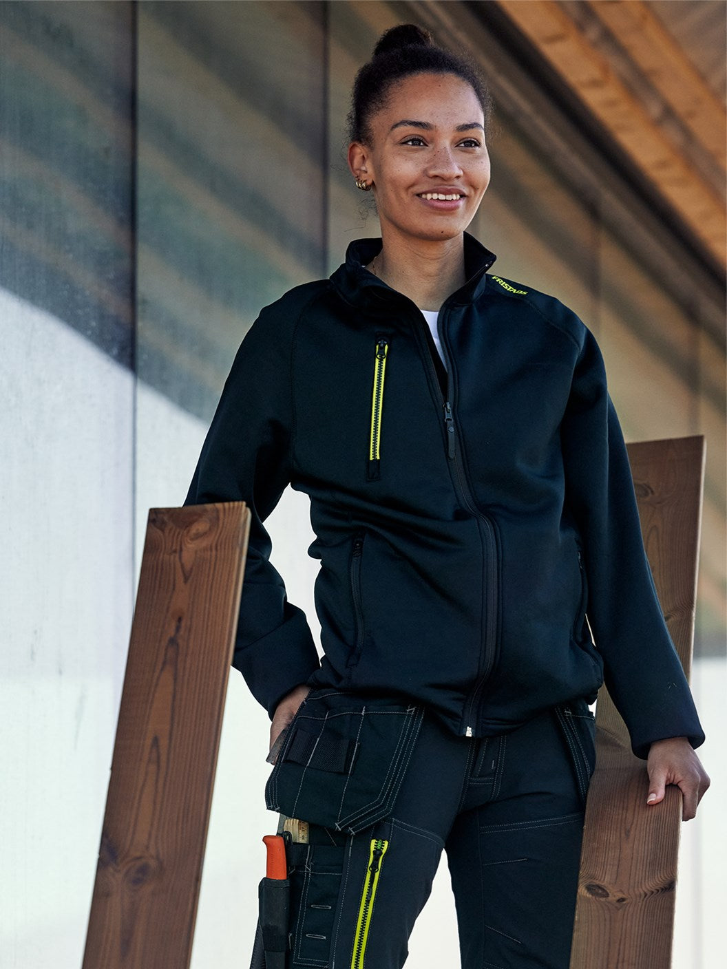 Polartec® stretch fleecetakki – 4870 GPY - Musta