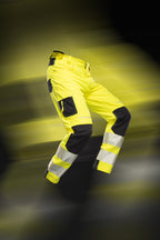 Hi Vis huomiohousut, heijastava, keltainen