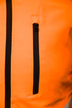 Hi Vis huomiotakki, heijastava, joustava kangas, oranssi