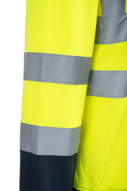 Hi Vis huomiocollege, heijastava, tummansininen alaosa - Keltainen/tummansininen