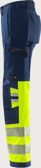 Stretch huomiohousut, luokka 1 – Green 2647 GSTP - Neonkeltainen/Tummansininen