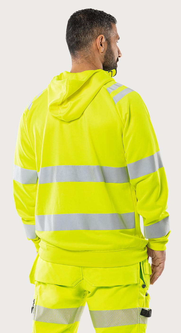 Hupullinen huomiocollegetakki, luokka 3 – 7865 GPSW - Neonkeltainen
