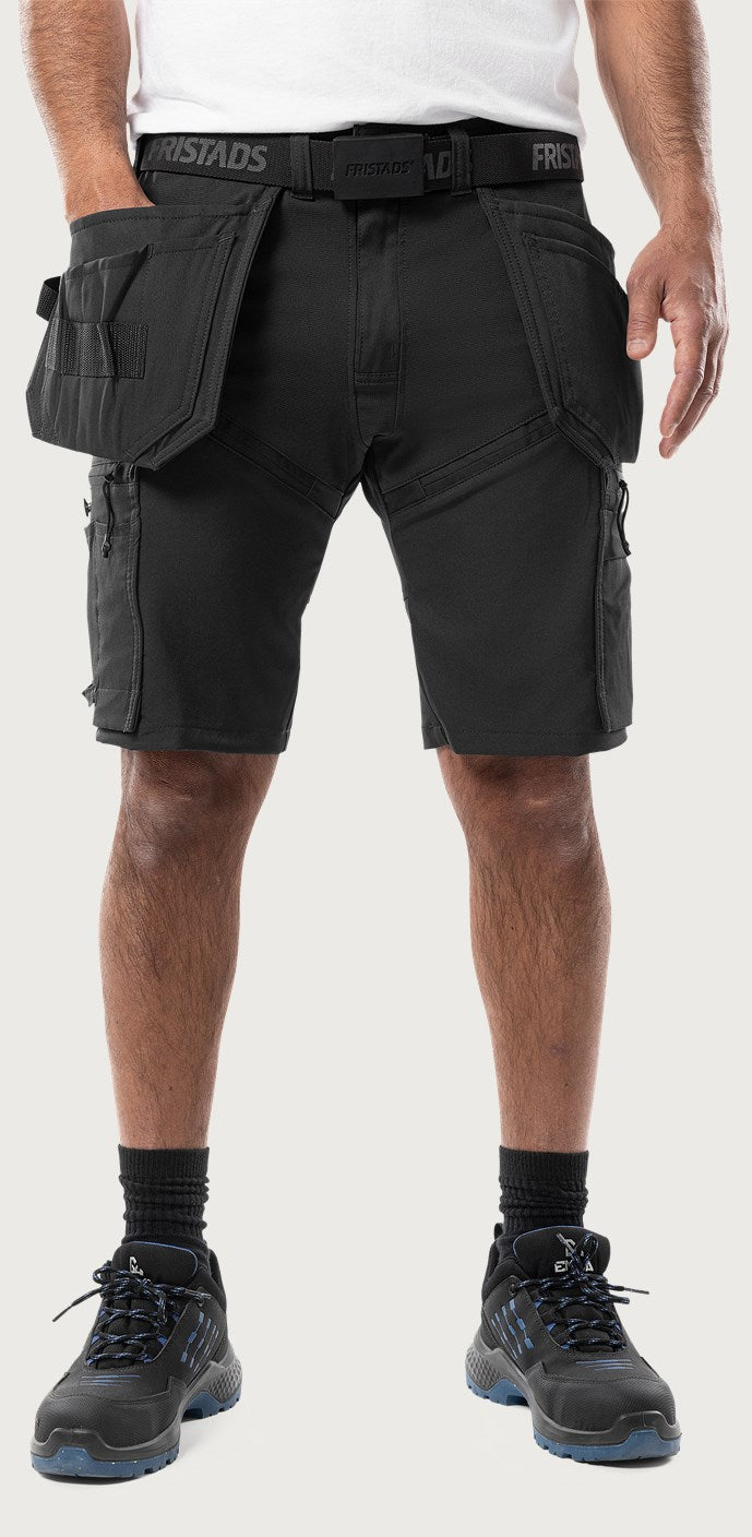 Rakentajan stretch shortsit – 2598 LWS - Musta