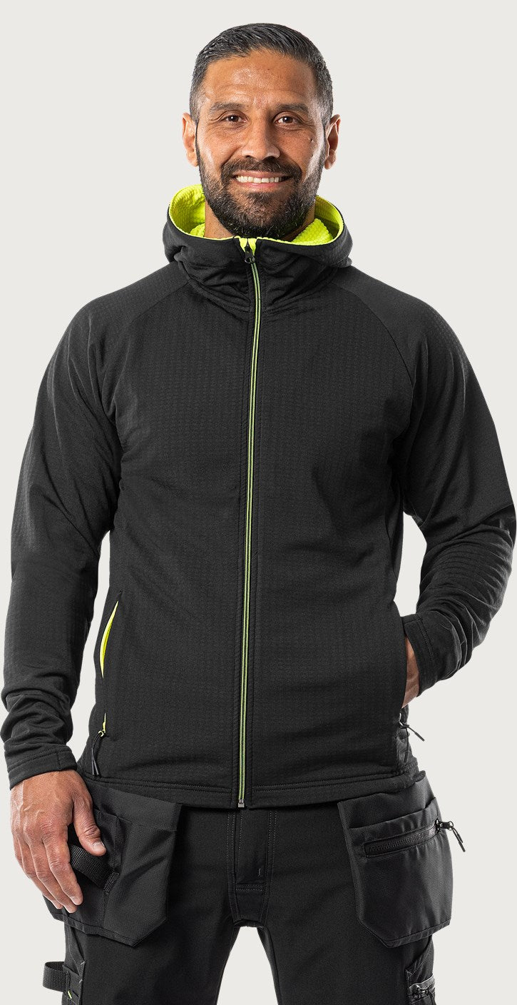 Tekninen hupullinen stretch takki – 7871 GTD - Musta