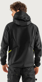Tekninen hupullinen softshell takki – 4871 GBF - Musta