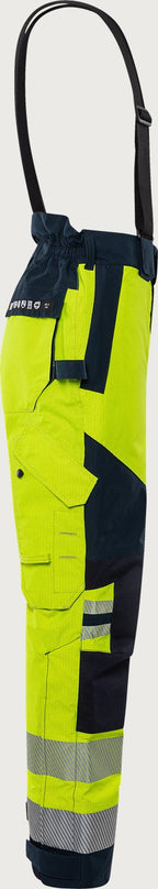 Palosuojatut huomiokuorihousut, luokka 2 – Flamestat GORE-TEX PYRAD® 2095 GXE - Neonkeltainen/Tummansininen