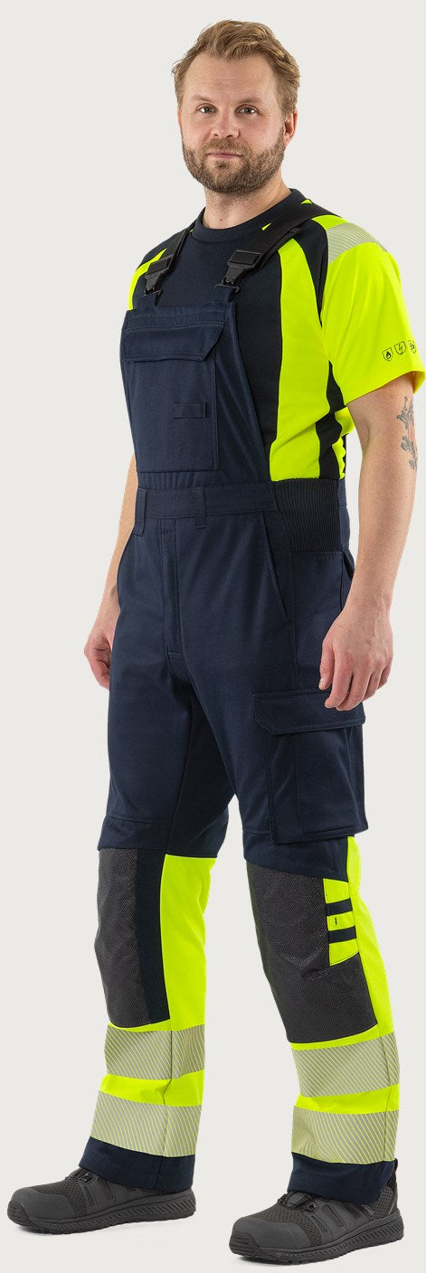Palosuojattu stretch huomioavohaalari, luokka 1 – Flamestat 1281 FSS - Neonkeltainen/Tummansininen
