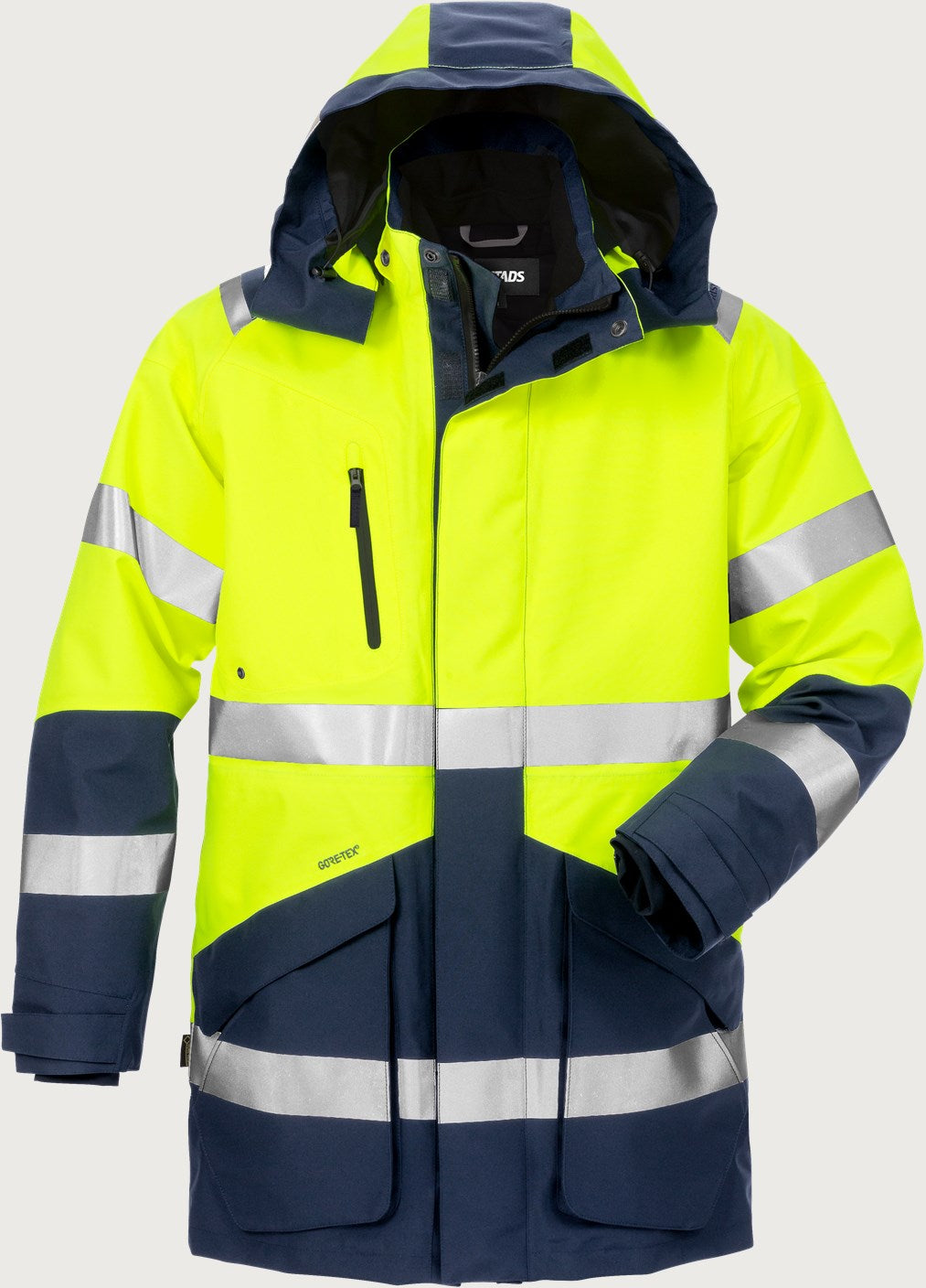 3-in-1 huomiotalviparka, luokka 3 – GORE-TEX 4989 GXB - Neonkeltainen/Tummansininen