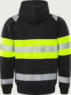 Hupullinen huomiocollegetakki, luokka 1 – 7532 GKC - Neonkeltainen/Musta