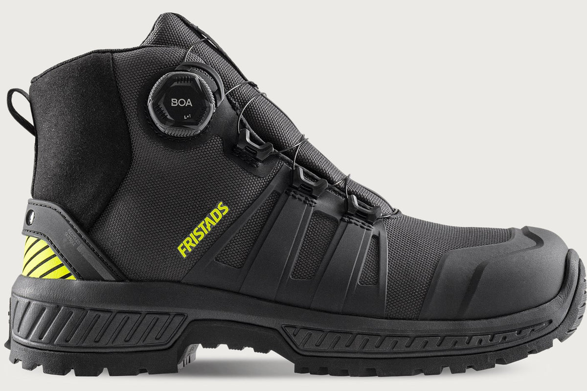 ComfortStep Turvakenkä S3S Puolikorkea - Antrasiitinharmaa/Neonkeltainen