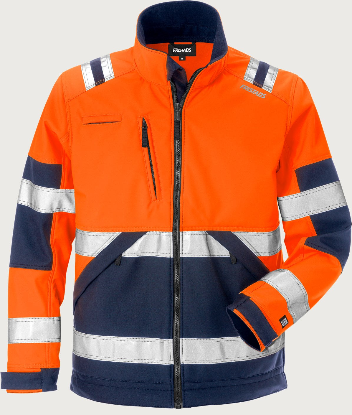 Softshell huomiotakki, luokka 2 – 4083 WYH - Neonoranssi/Tummansininen