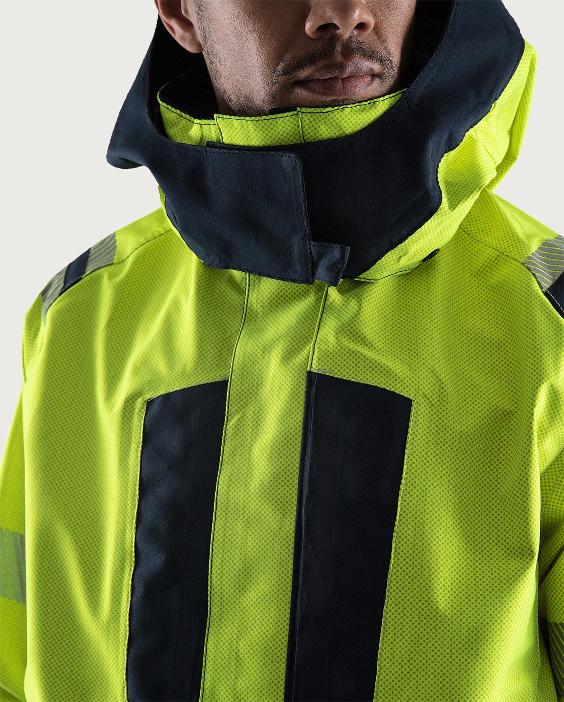 Palosuojattu huomiokuoritakki, luokka 3 – Flamestat GORE-TEX PYRAD® 4095 GXE - Neonkeltainen/Tummansininen
