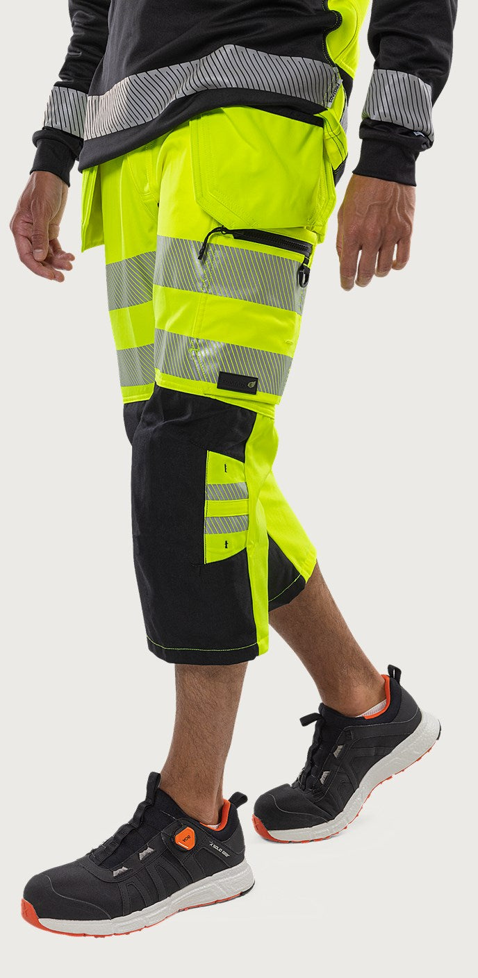 Stretch huomiopiraattihousut, luokka 2 – 2666 GSTP - Neonkeltainen/Musta