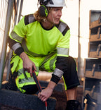 Stretch huomiopiraattihousut, luokka 2 – 2666 GSTP - Neonkeltainen/Musta