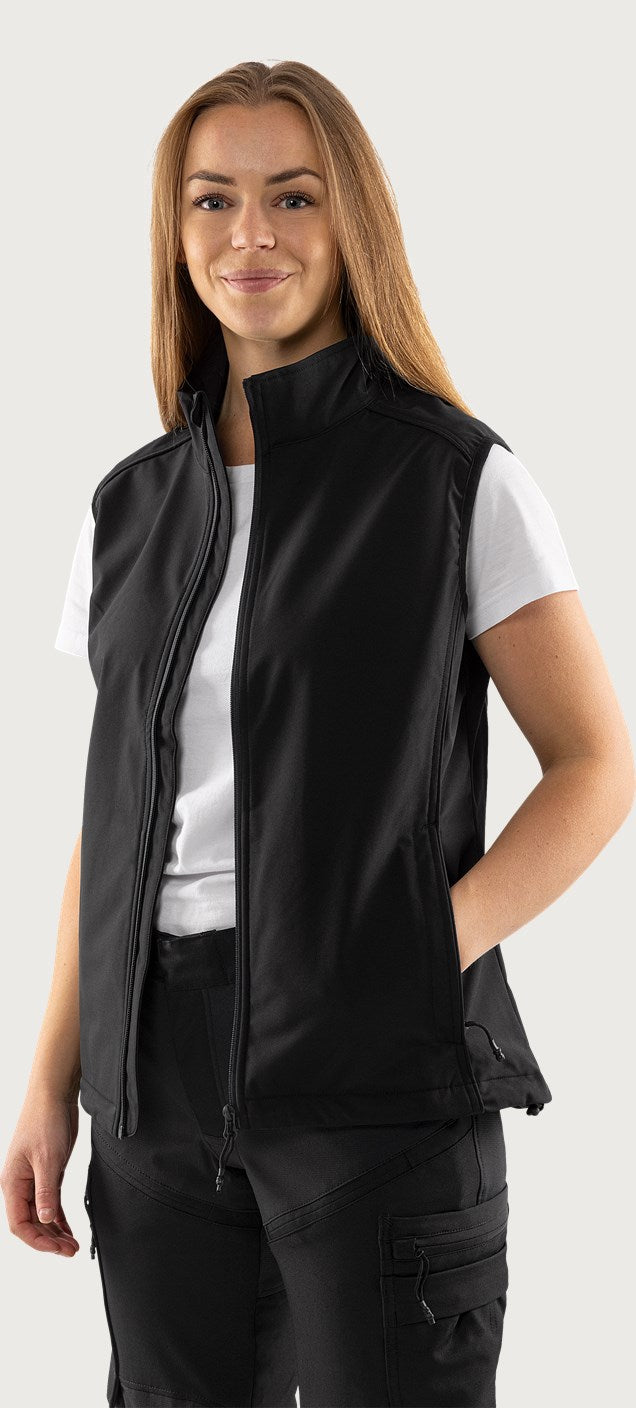 Naisten softshell liivi – 1507 SBT - Musta