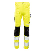 Hi Vis huomiohousut, heijastava, keltainen