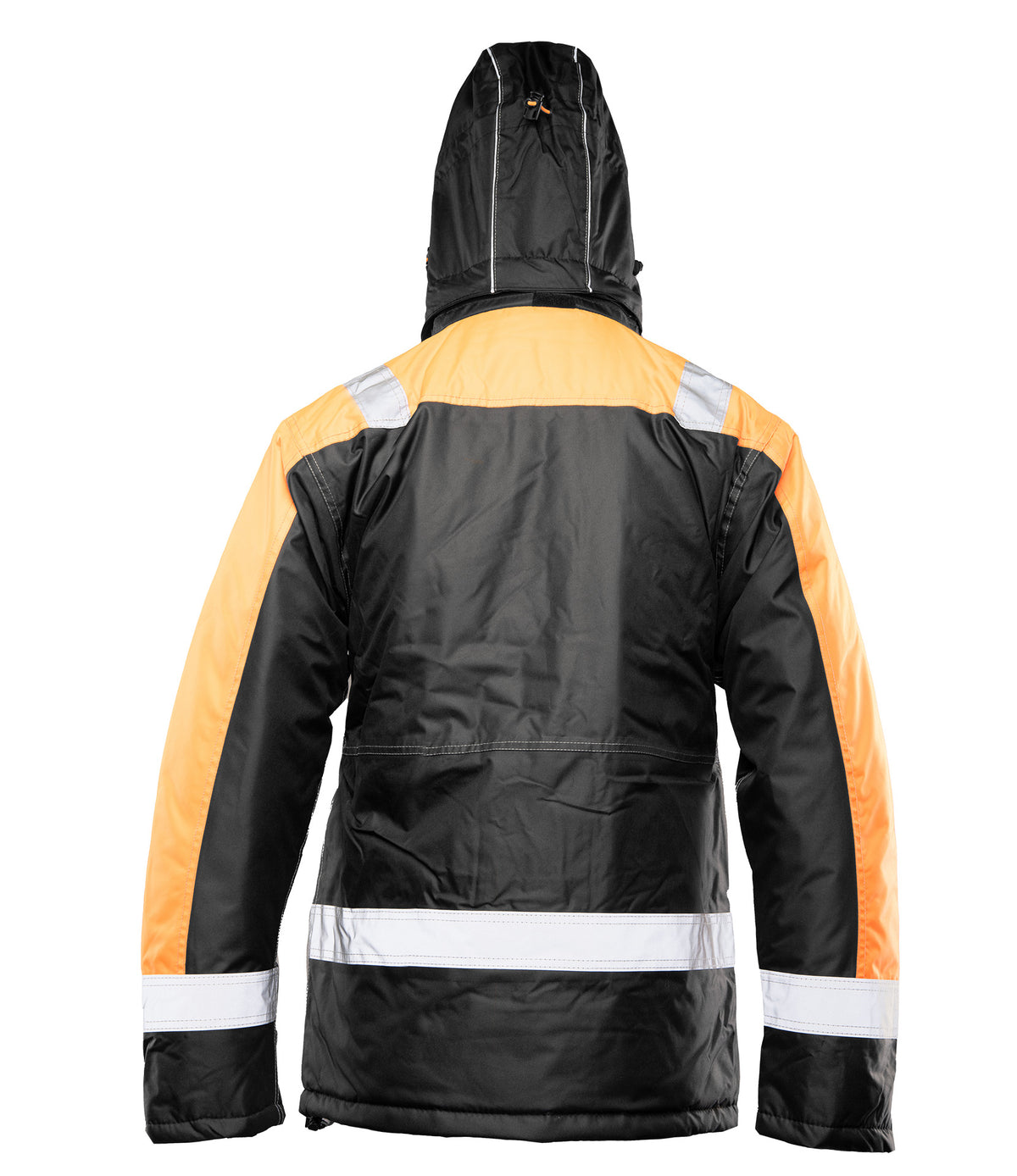Heijastava talvitakki, vedenpitävä, musta/oranssi